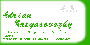 adrian matyasovszky business card